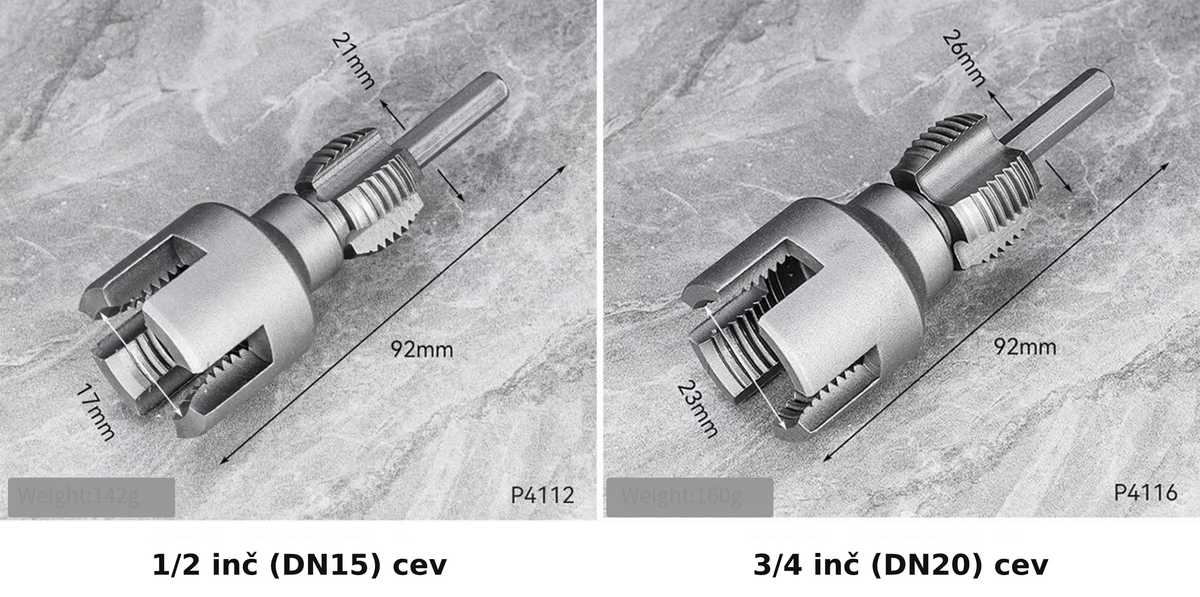 Set Alata 2 Komada za Unutrašnje i Spoljašnje Navoje – za PLASTIČNE cevi (PPR, PVC, MPP) 🔧