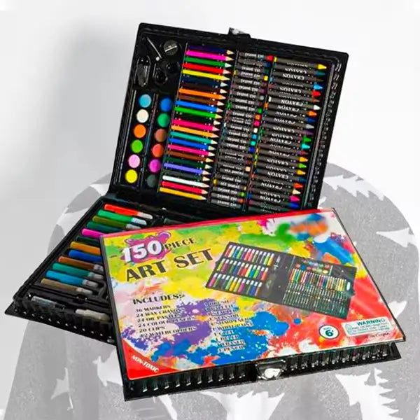 Kofer set bojica, flomastera i voštanih boja set 150 komada