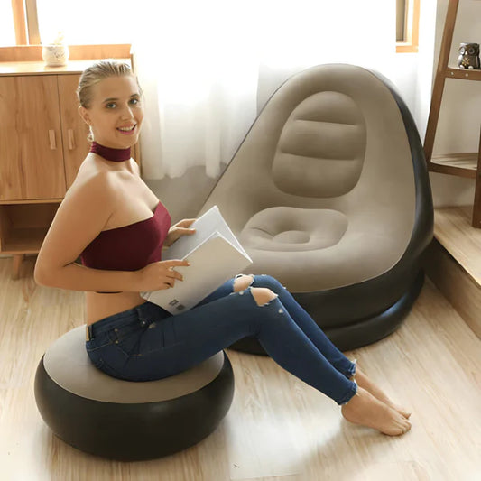 Fotelja na Naduvavanje sa Tabureom + POKLON Pumpa