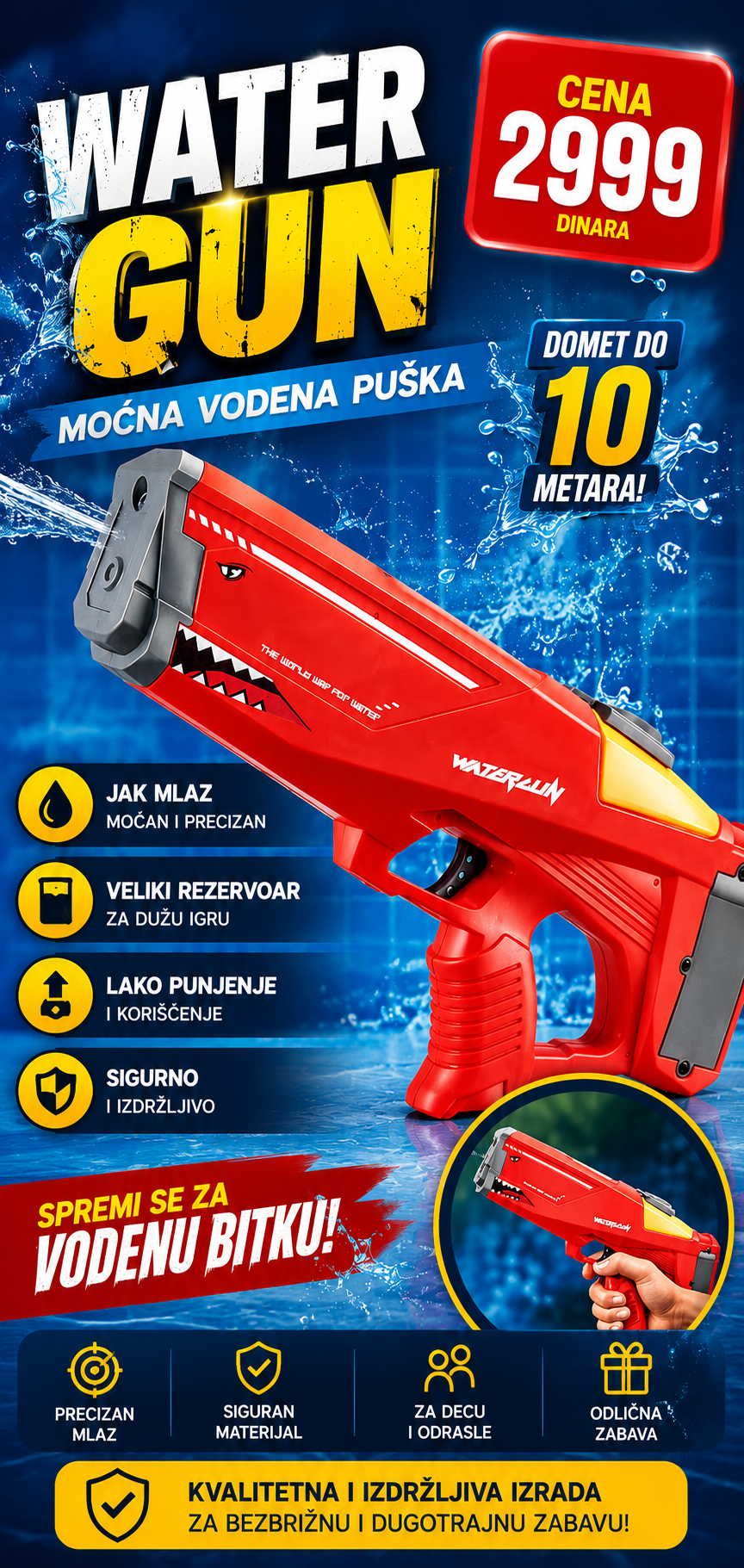 Električna puška na vodu - Water Gun Toy