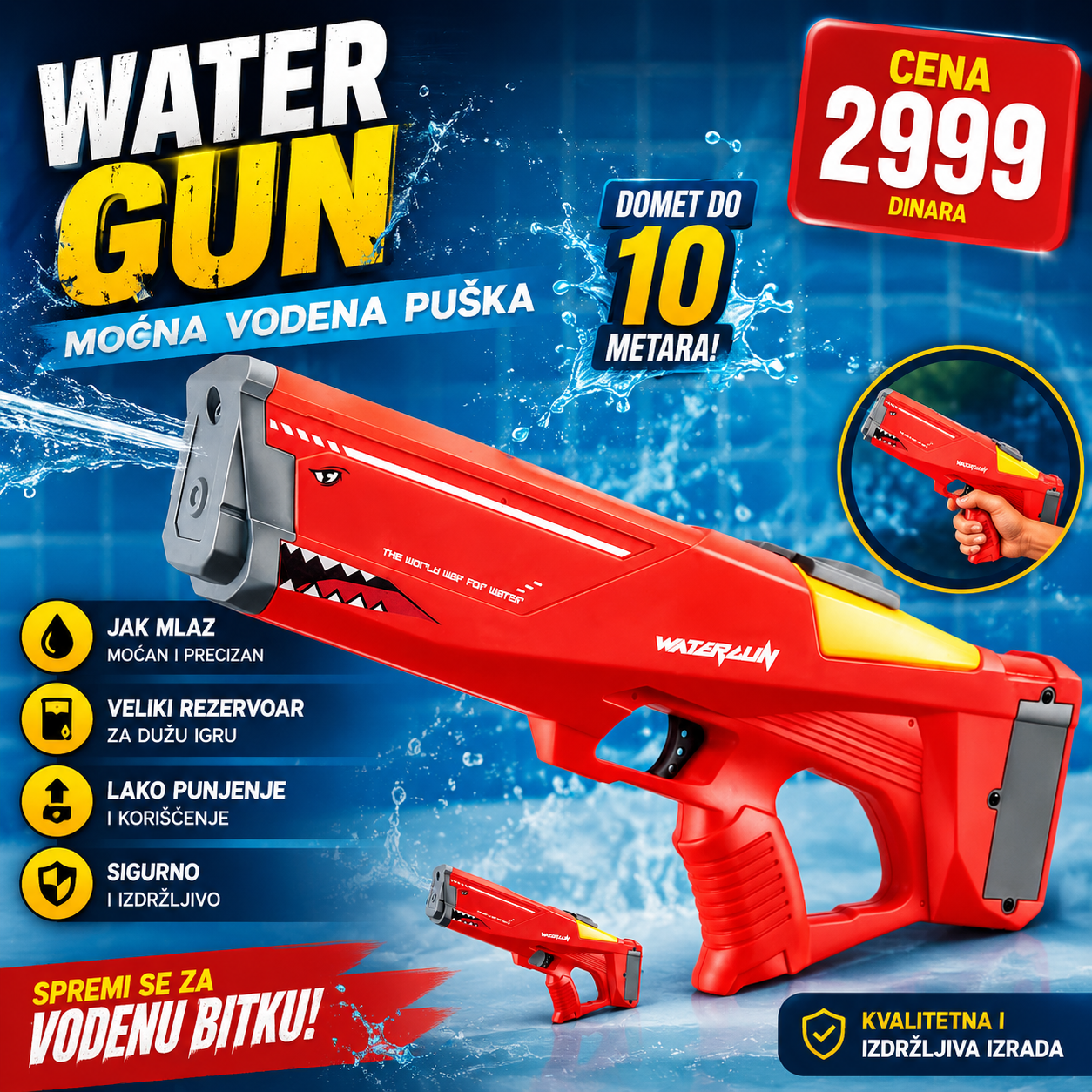 Električna puška na vodu - Water Gun Toy